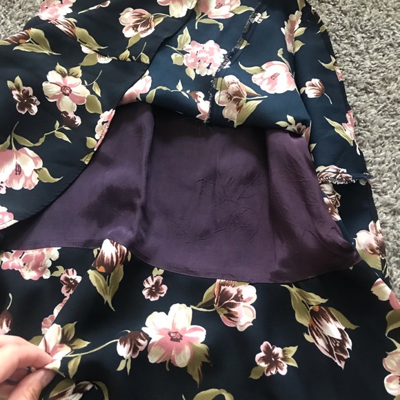 Randi May Vintage Floral Dress Tiered Layered Ruffle Short Sleeve Tie Waist 4 - Picture 6 of 12